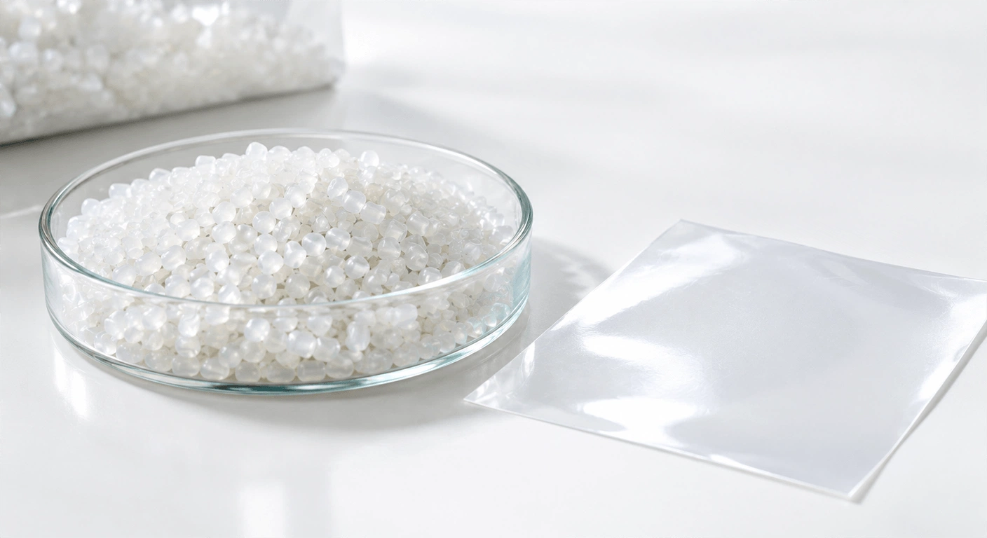 Recycled PE pellets and high-barrier mono-material film